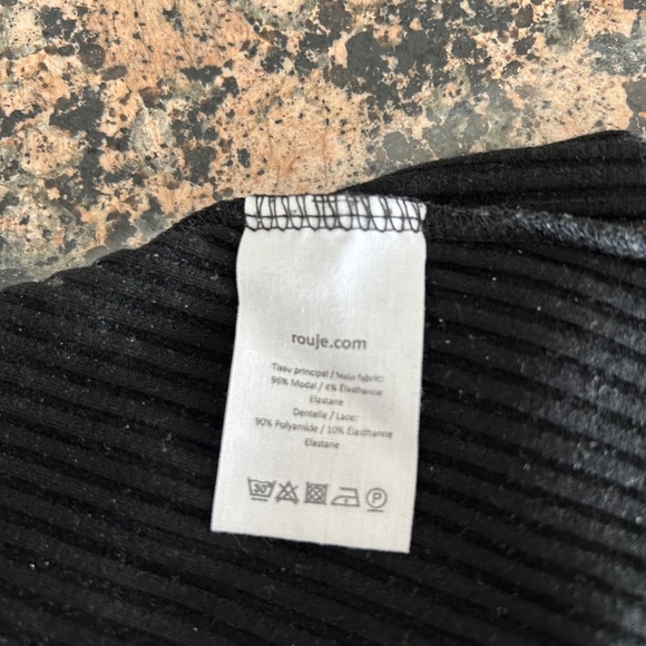 Rouje Tee - Shirt With Lace Trim - Picture 4 of 4